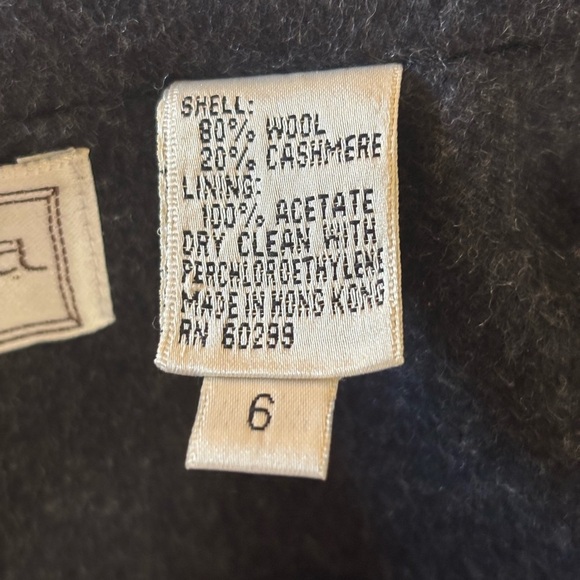 Vintage Henri Bendel Wool Cashmere charcoal gray coat blazer - Picture 3 of 5